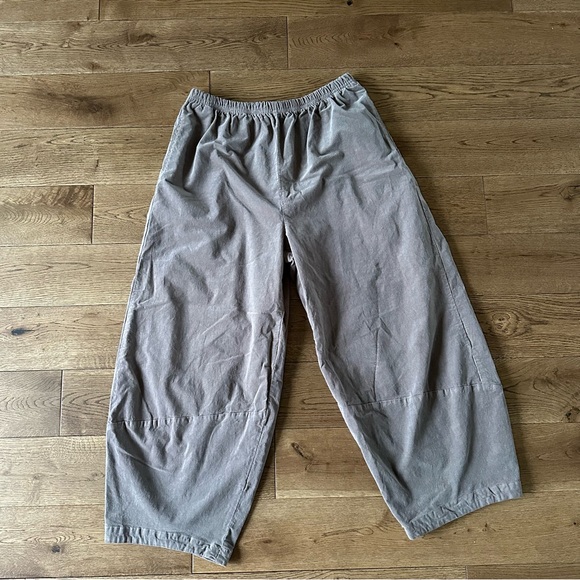 cut loose Pants - Cut Loose Wide Barrel Crop Corduroy Pants Gray Sz M Made In USA